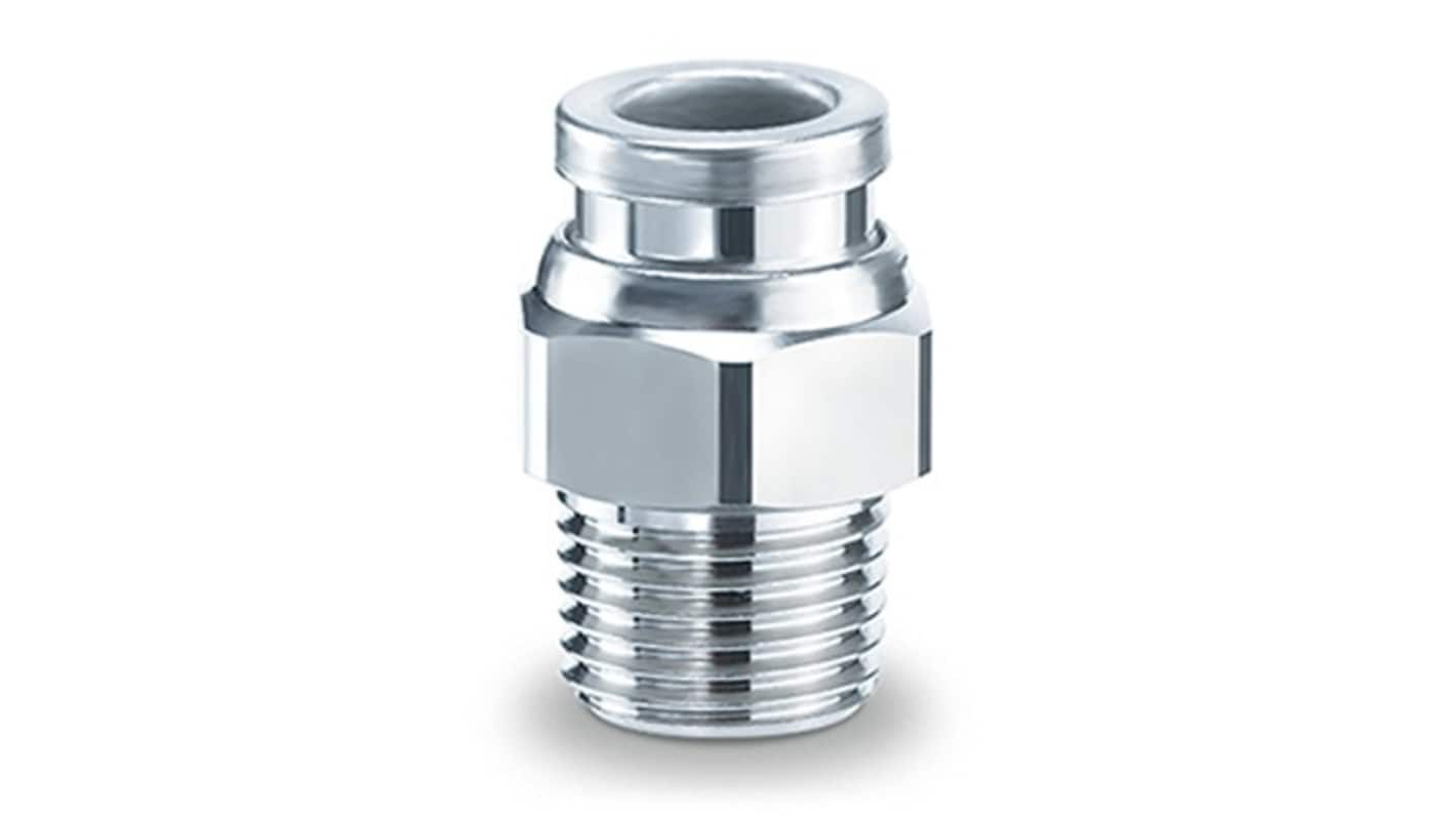 SMC KQB2 Series Male Connector, 16 mm to R 1/2 Male, Threaded-to-Tube Connection Style, KQB2H16-04S