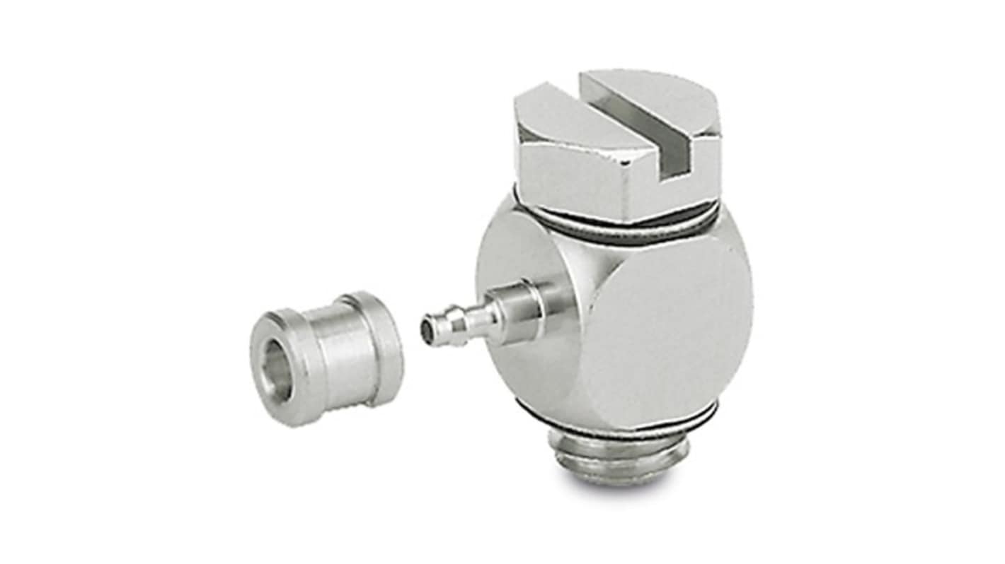 SMC M Series Barb Fitting, 4 mm to 2 mm, Tube-to-Tube Connection Style, M-04F-2