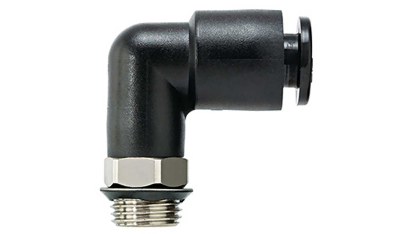 SMC KAL Series Elbow Fitting, 6 mm to M5 x 0.8 Male, Threaded-to-Tube Connection Style, KAL06-M5