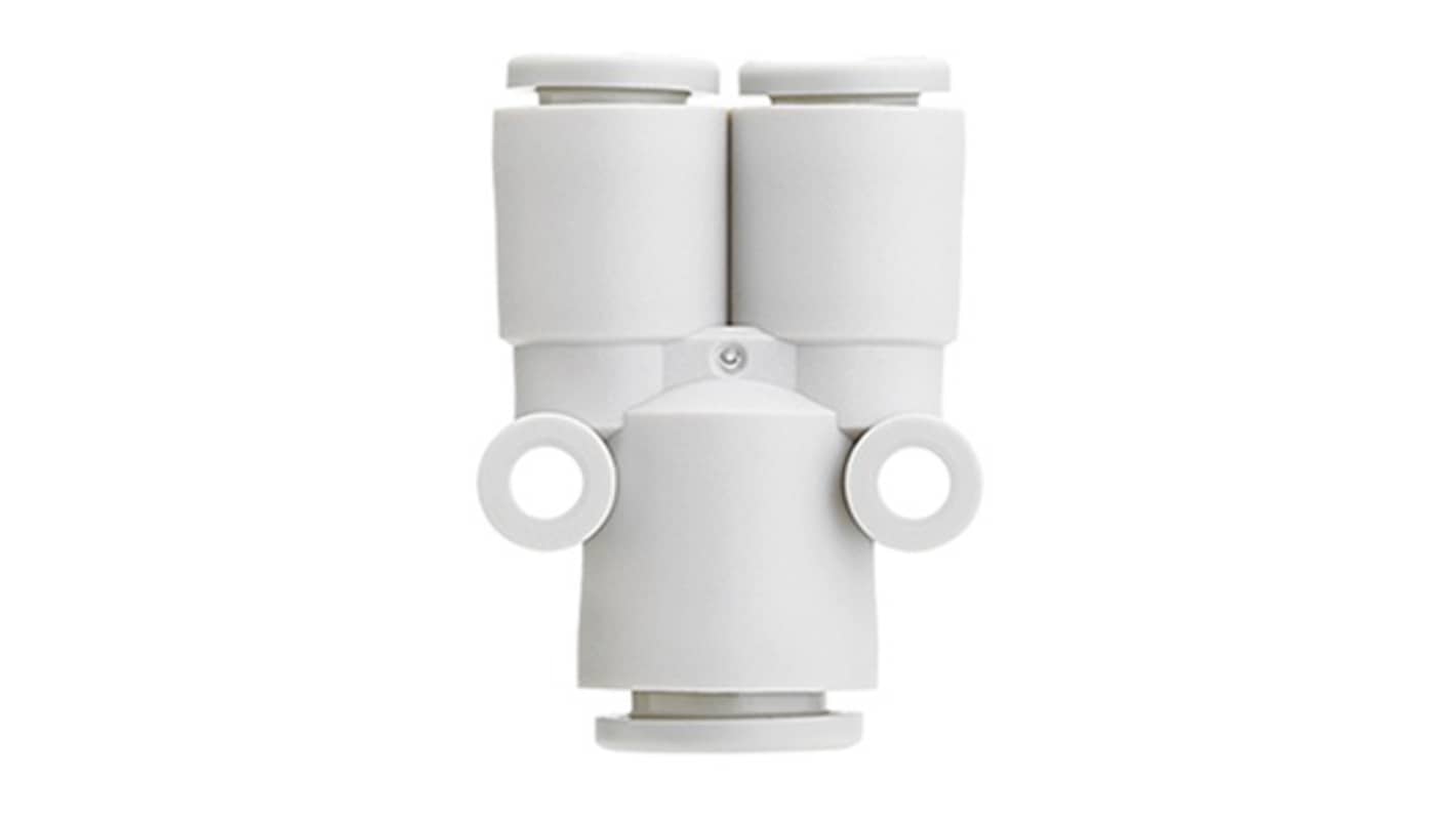 SMC KQ2 Series Union Y, 4 mm to 6 mm, Tube-to-Tube Connection Style, KQ2U04-06A