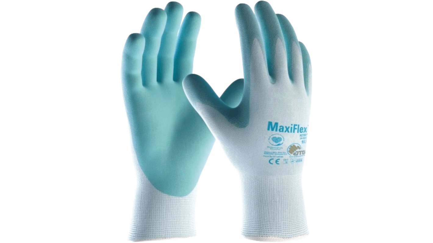 ATG Maxiflex Active Light Blue Nylon, Spandex Abrasion Resistant, Cut Resistant, Puncture Resistant, Tear Resistant