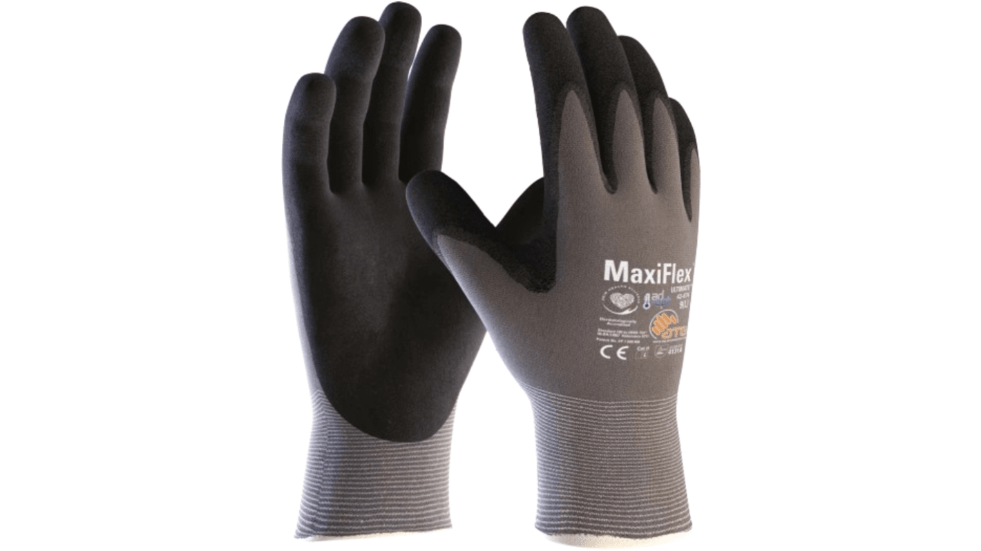 ATG Maxiflex Ultimate Grey Nylon, Spandex Abrasion Resistant, Cut Resistant, Puncture Resistant, Tear Resistant Work