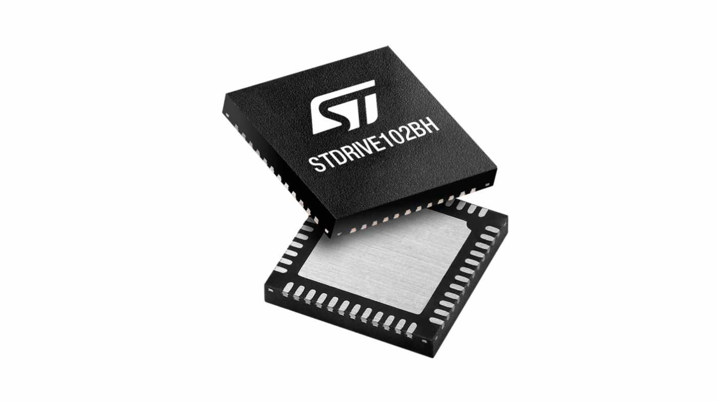 STMicroelectronics 栅极驱动模块, TTL逻辑, VFQFPN 48L, 3个驱动器, 48针, 6 → 50V电源, 1A、2A输出