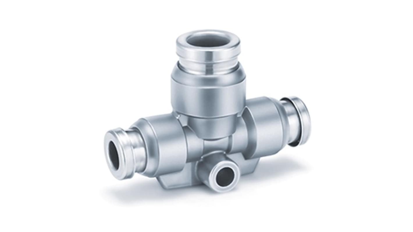 SMC KQB2 Series T Fitting, 6 mm to 6 mm, Tube-to-Tube Connection Style, KQB2T06-08