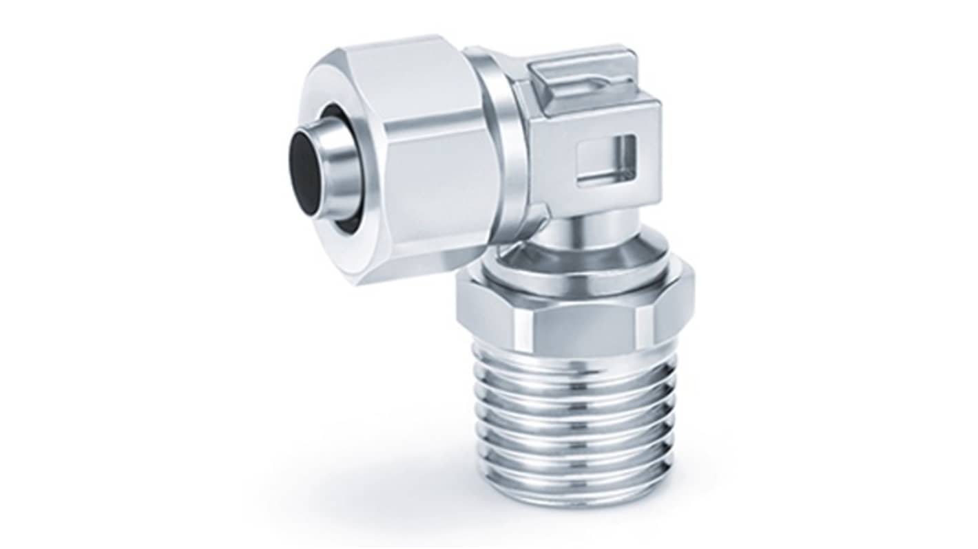 SMC KFG2 Series Swivel Elbow, 16 mm to R 3/8, Threaded-to-Tube Connection Style, KFG2V1613-03S