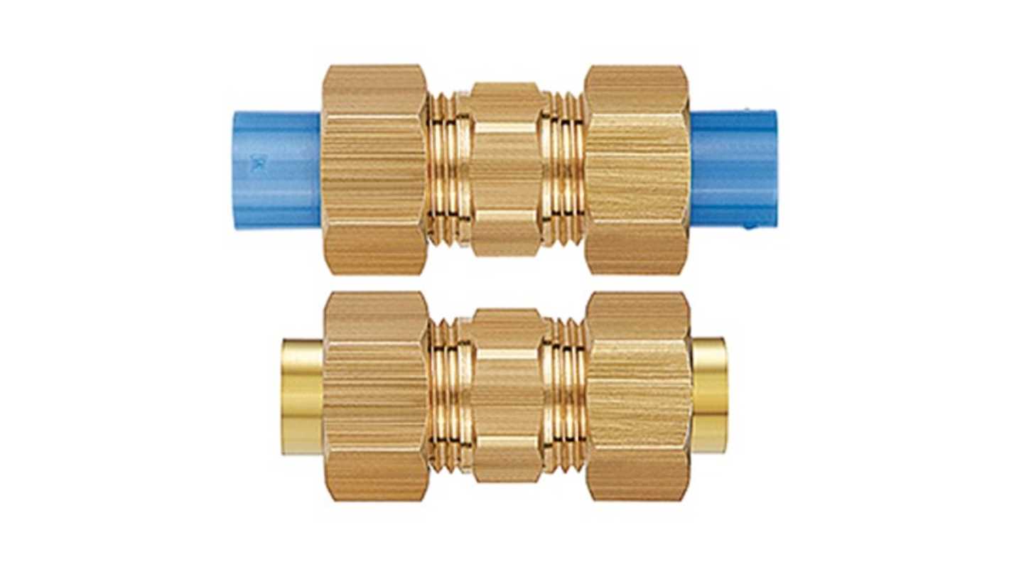 SMC KF Series Straight Fitting, 6 mm to 6 mm, Tube-to-Tube Connection Style, KFH06-00