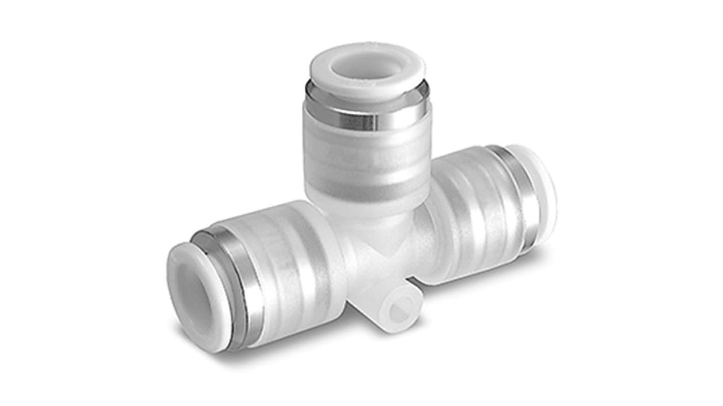 SMC KP Series Branch Tee, 8 mm to R 1/4 Male, Threaded-to-Tube Connection Style, KPT08-02