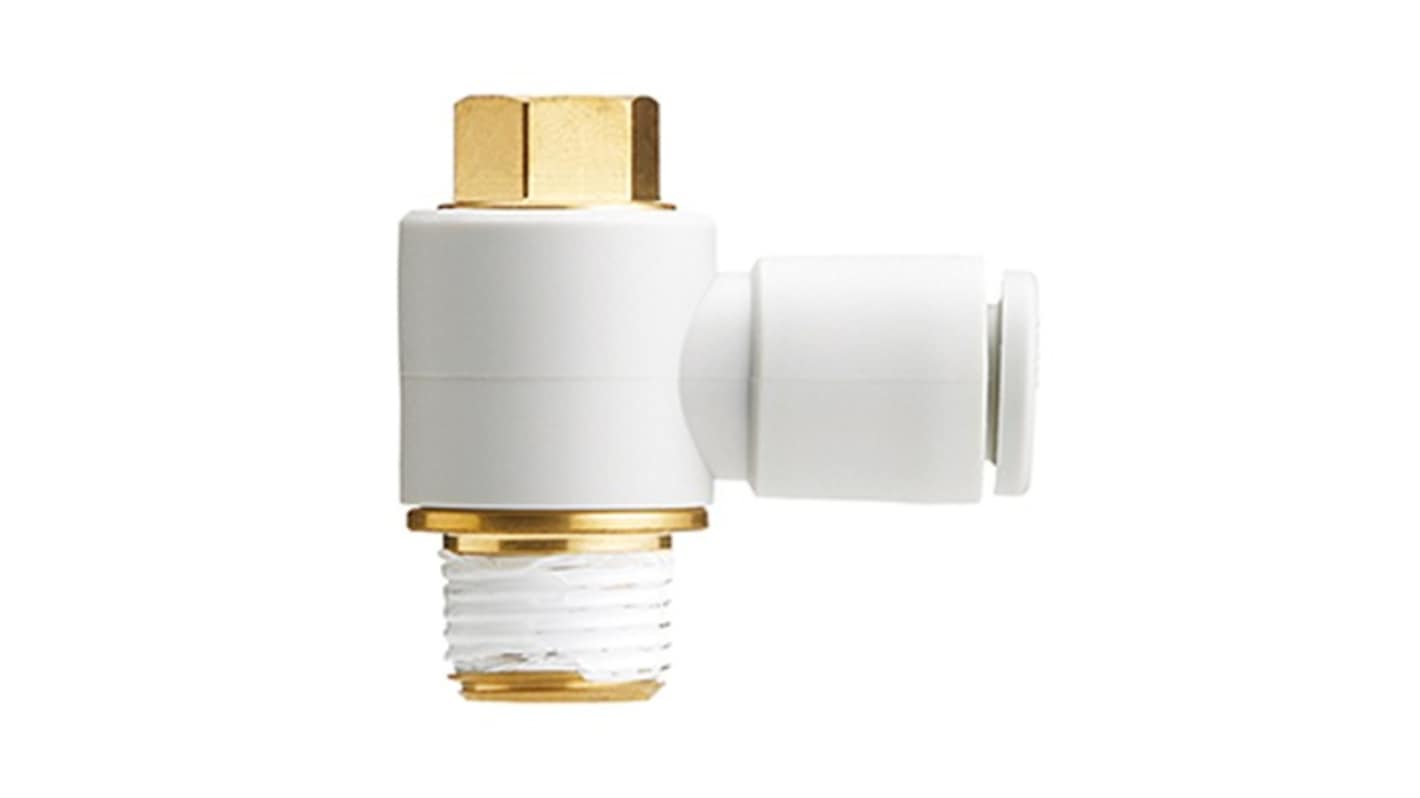 SMC KQ2V Series Elbow Fitting, 10 mm, Threaded-to-Tube Connection Style, KQ2V10-03NS