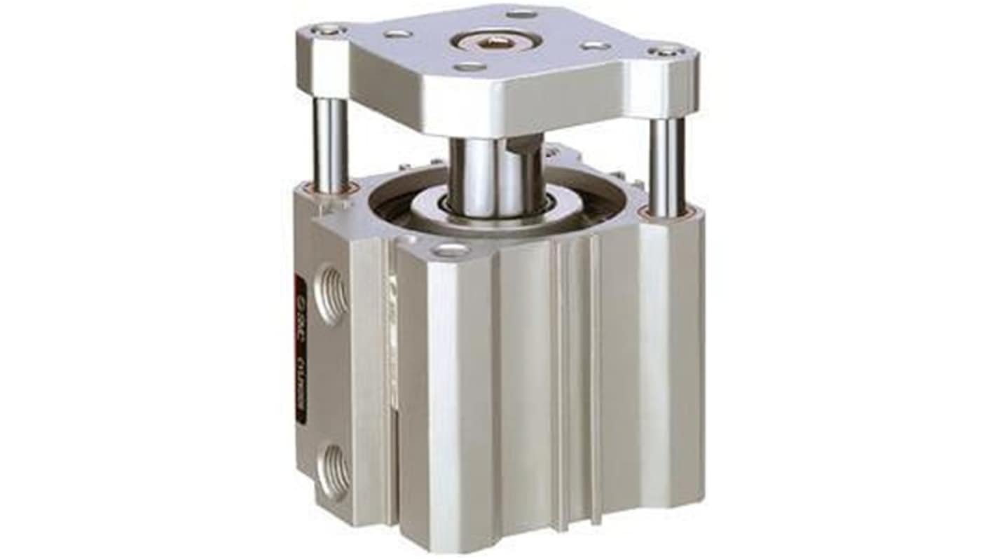 SMC Pneumatic Guided Cylinder - CDQMB40TF-30, 40mm Bore, 30mm Stroke, CQM Series, Double Acting