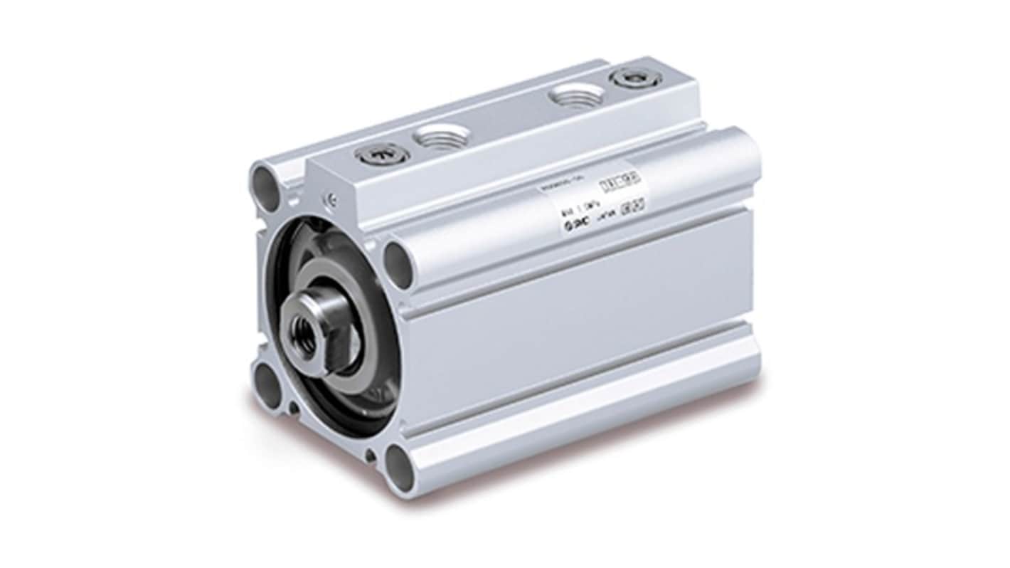 SMC Pneumatic Piston Rod Cylinder - RDQB20-50, 20mm Bore, 50mm Stroke, RQ Series, Double Acting