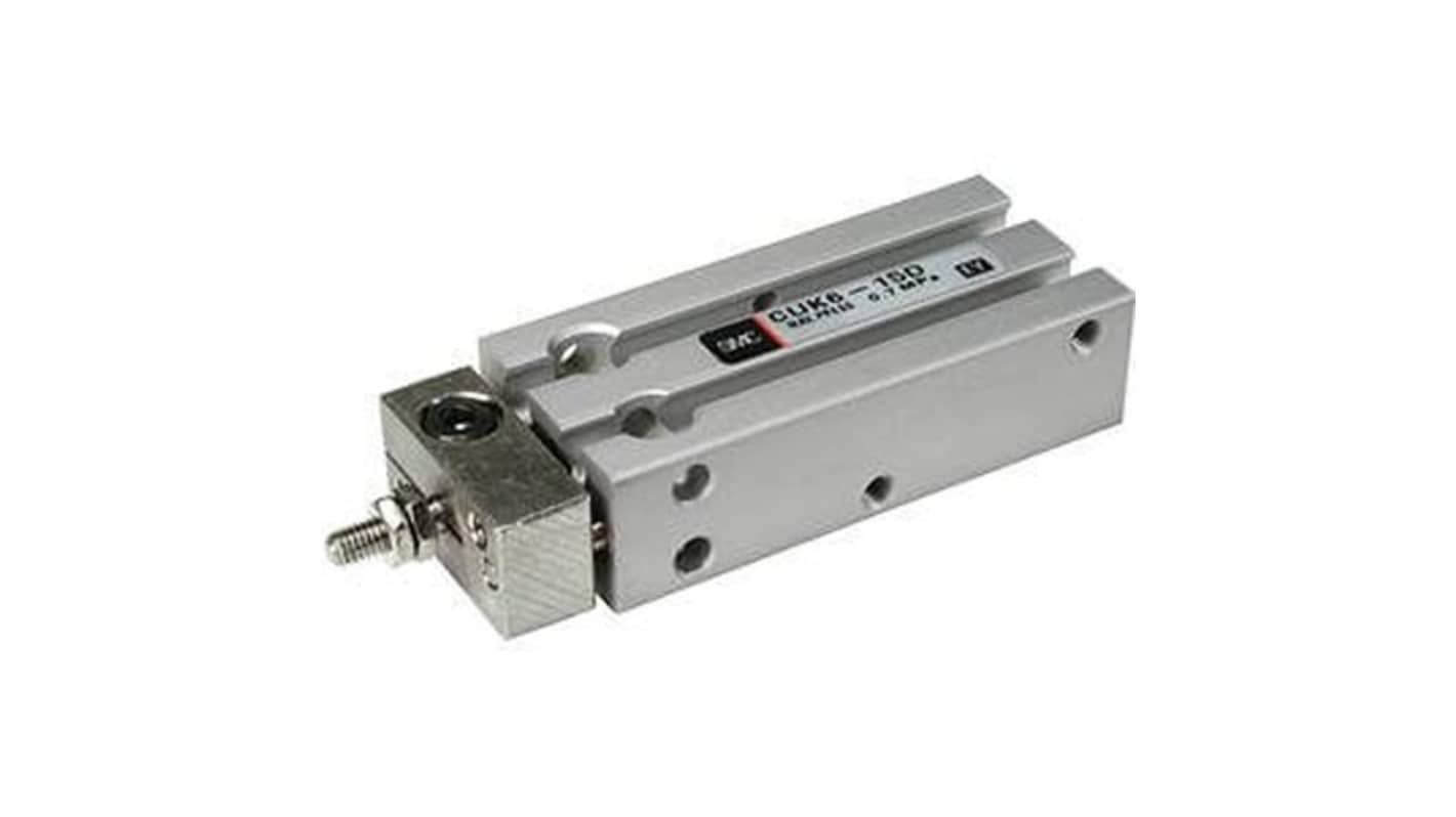 SMC Pneumatic Piston Rod Cylinder - CDUK25-50D, 25mm Bore, 50mm Stroke, CU Series, Double Acting