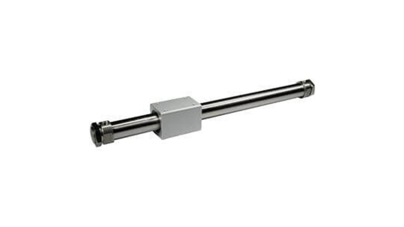 SMC Double Acting Rodless Pneumatic Cylinder 300mm Stroke, 20mm Bore
