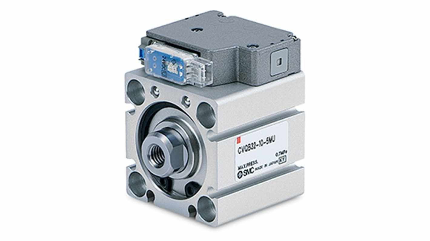 SMC Pneumatic Compact Cylinder - CVQB40-10-5MO, 40mm Bore, 10mm Stroke, CVQ Series, Double Acting