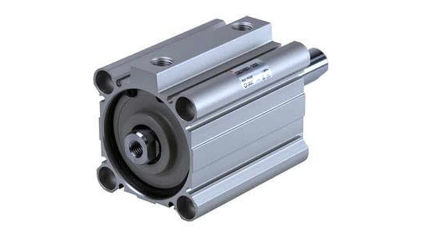 SMC Pneumatic Compact Cylinder - CQ2WB63TF-10DZ, 63mm Bore, 10mm Stroke, CQ2W Series, Double Acting