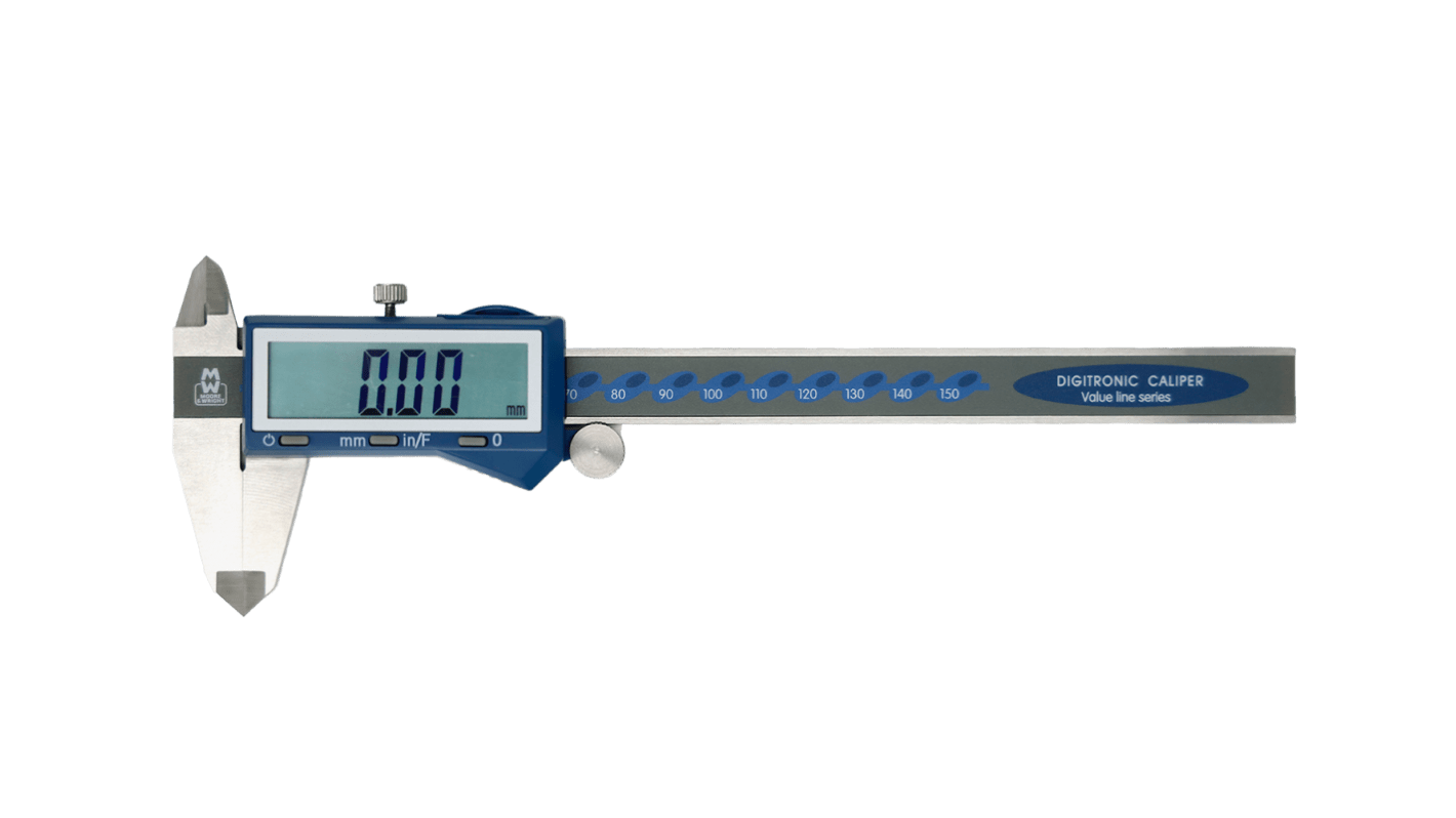 Suwmiarka 150mm Sprawdzian szczękowy cyfrowy Moore & Wright LCD 0,01, z kalibracją DKD