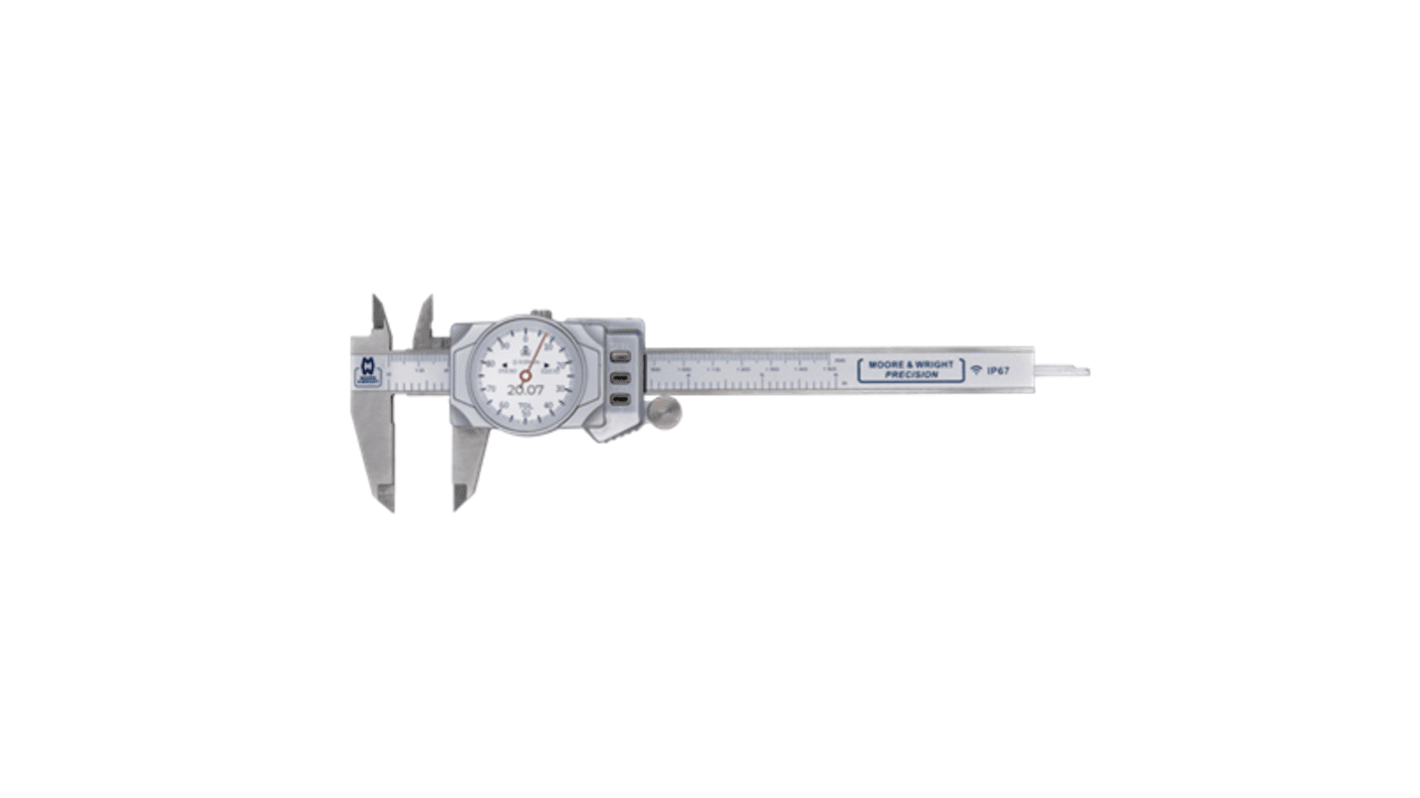 Moore & Wright 150mm Dial Caliper Caliper 0.01 Resolution, Imperial, Metric