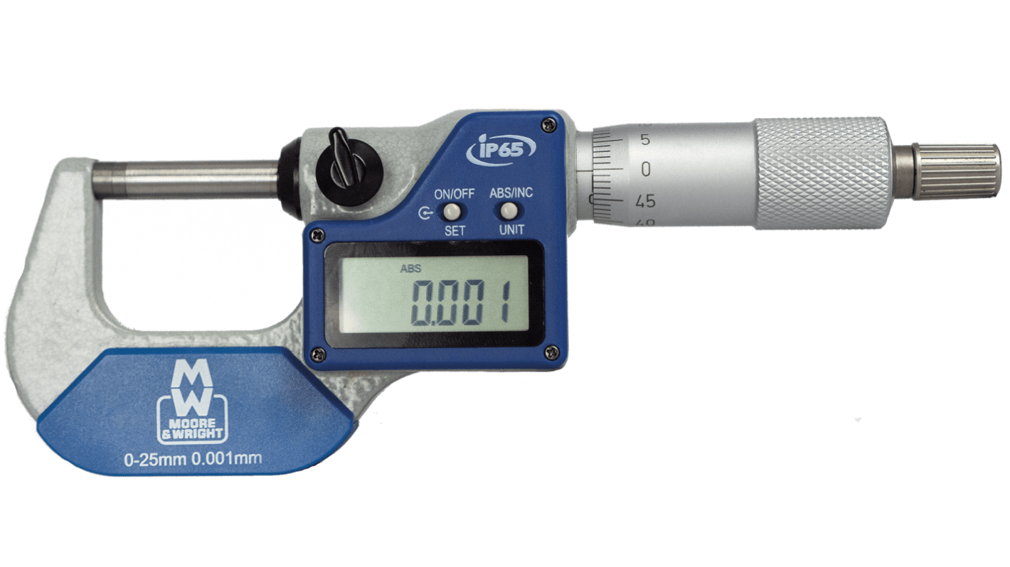 Moore & Wright MW203-01DABI External Micrometer, With UKAS Calibration