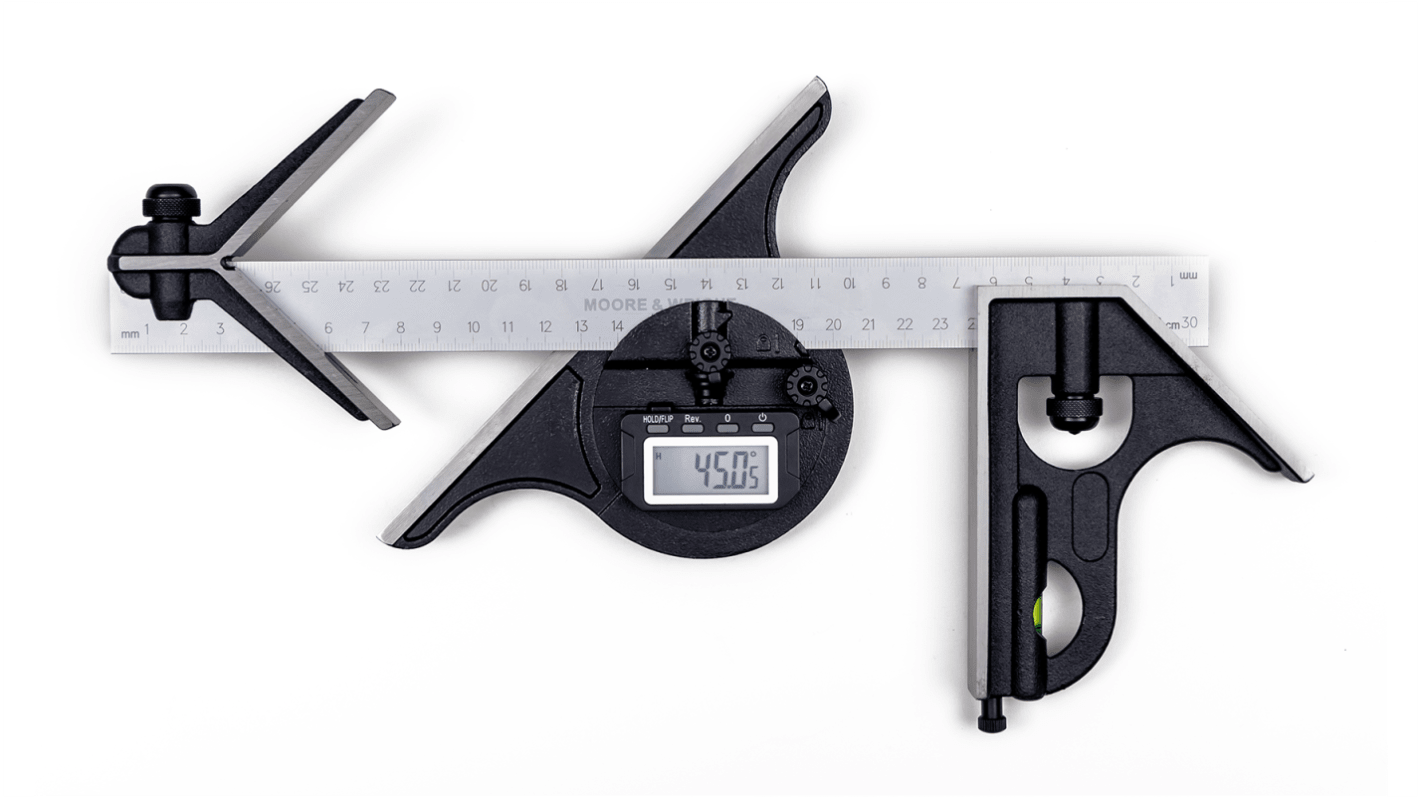 Moore & Wright 305mm Combination Square Set, Stainless Steel