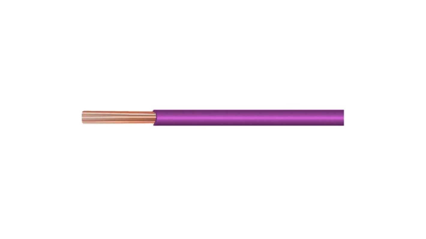 Huber+Suhner RADOX 155 Series Purple 0.5 Hook Up Wire, 20 AWG, 100m, Cross Linked Polyolefin Insulation, RADOX 155 0.50