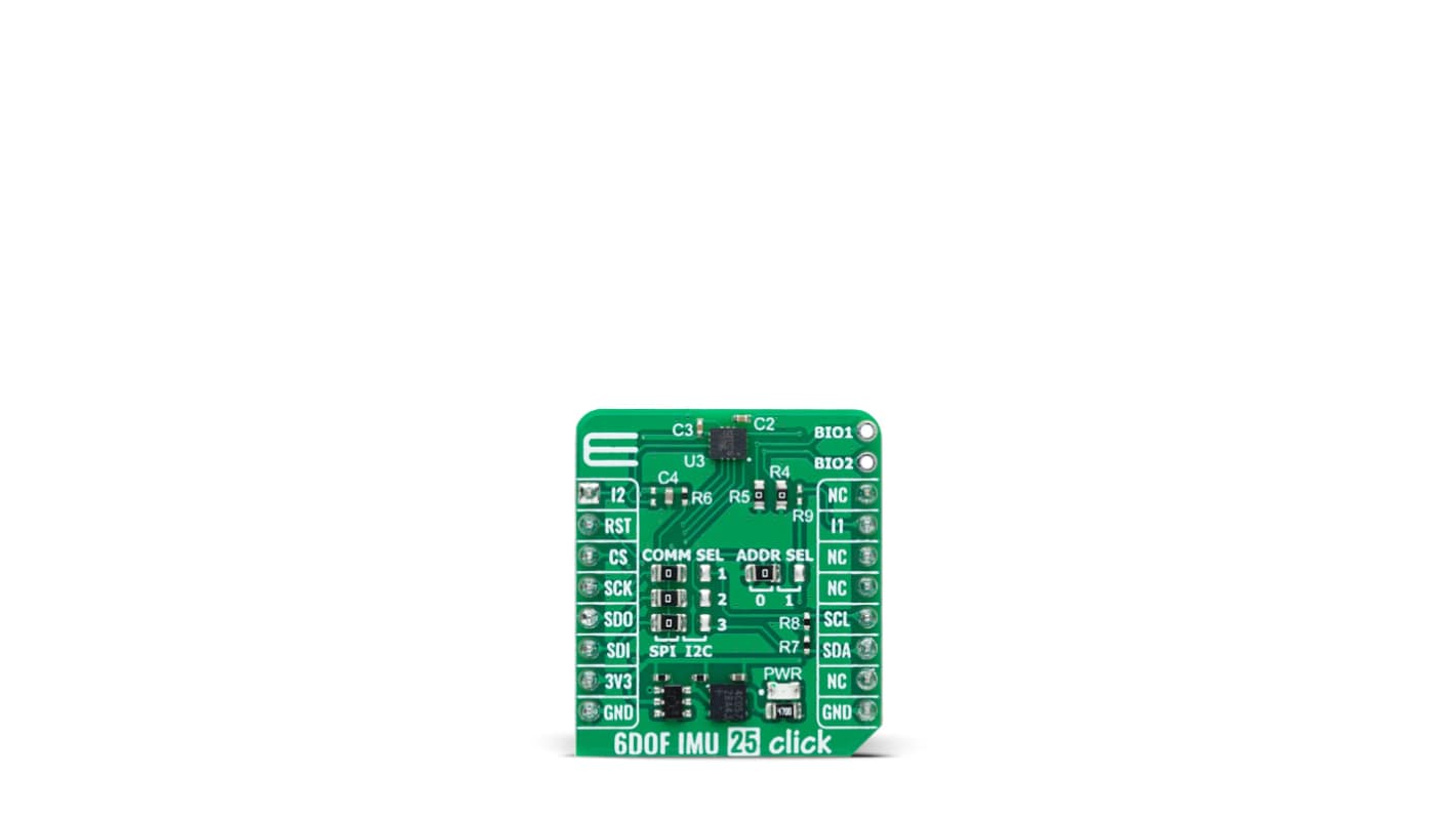 MikroElektronika 6DOF IMU 25 Click 开发板, 运动传感器, ST1VAFE6AX芯片, 用于mikroBUS
