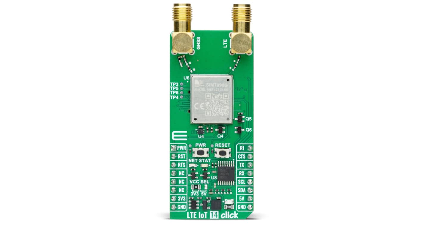 MikroElektronika LTE评估测试板 评估板, LTE, 700 To 2650MHz, SIM7090G芯片, 用于无线数据通信
