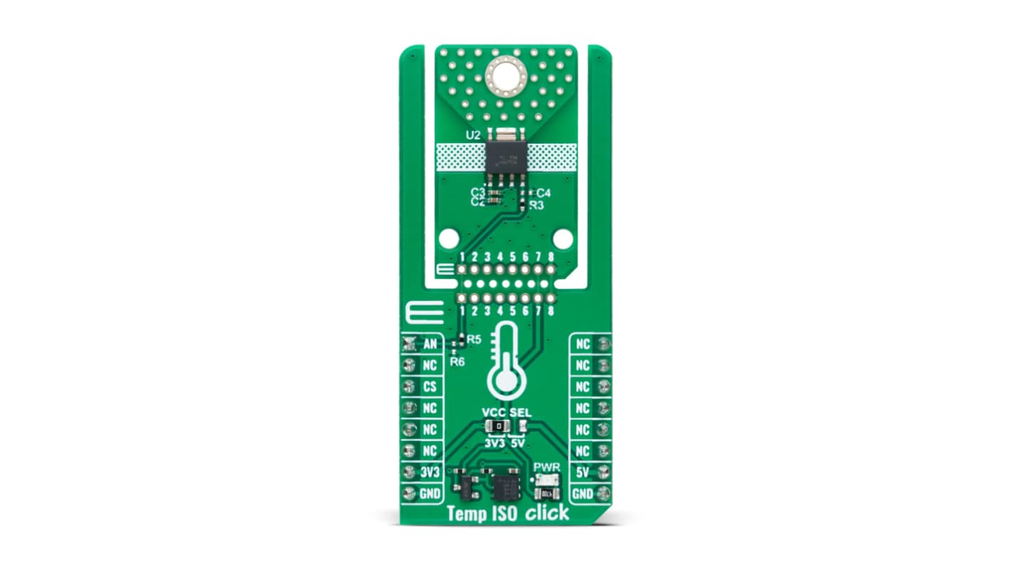 MikroElektronika Temp ISO Click Temperature Sensor Development Board for ISOTMP35-Q1 mikroBUS