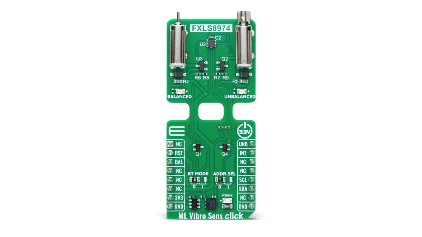 MikroElektronika ML Vibro Sens Click Motion Sensor Development Board for FXLS8974CF mikroBUS