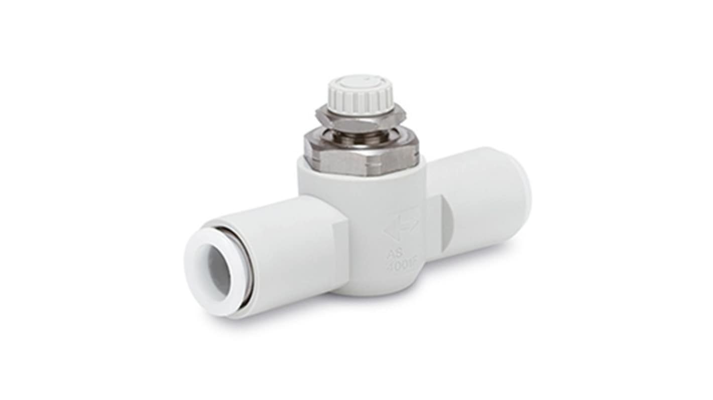 SMC AS2 Series Threaded Pneumatic Silencer & Exhaust Restrictor Function Fitting, R 1/4 Inlet Port, 8mm Tube Inlet