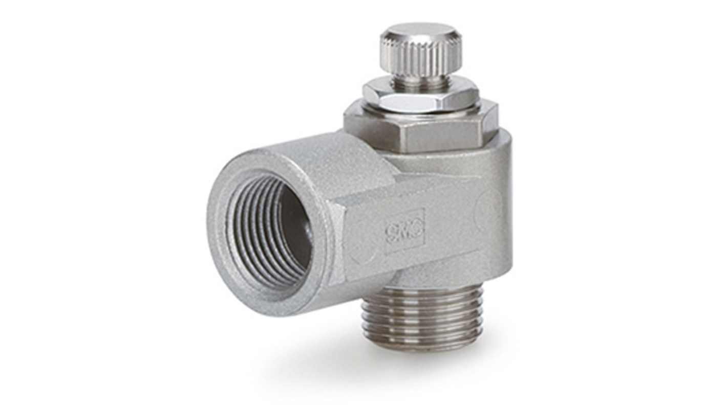 SMC EAS Series Threaded Pneumatic Silencer & Exhaust Restrictor Function Fitting, R 1/2 Inlet Port, 4mm Tube Inlet