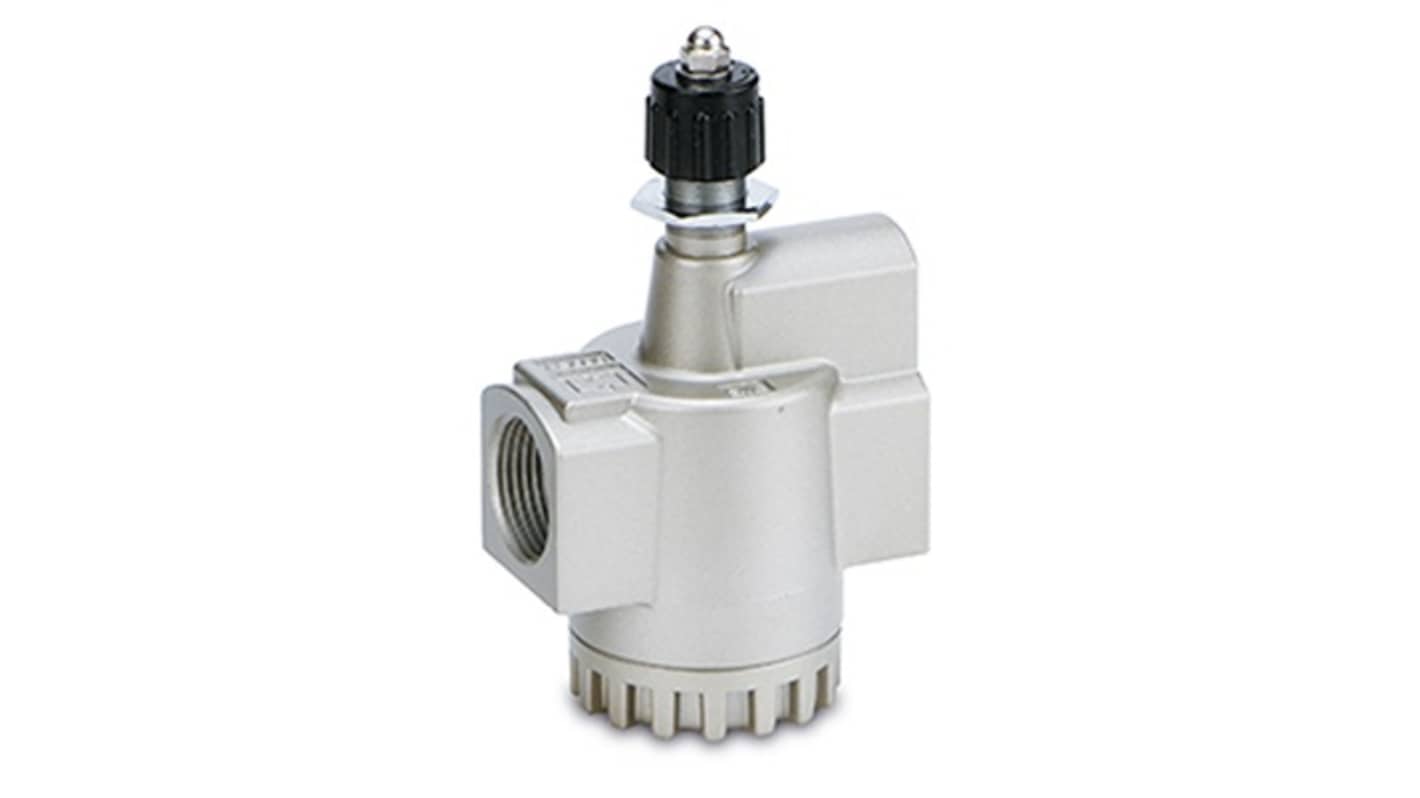 SMC AS4 Series Threaded Pneumatic Silencer & Exhaust Restrictor Function Fitting, R 1/2 Inlet Port, 4mm Tube Inlet