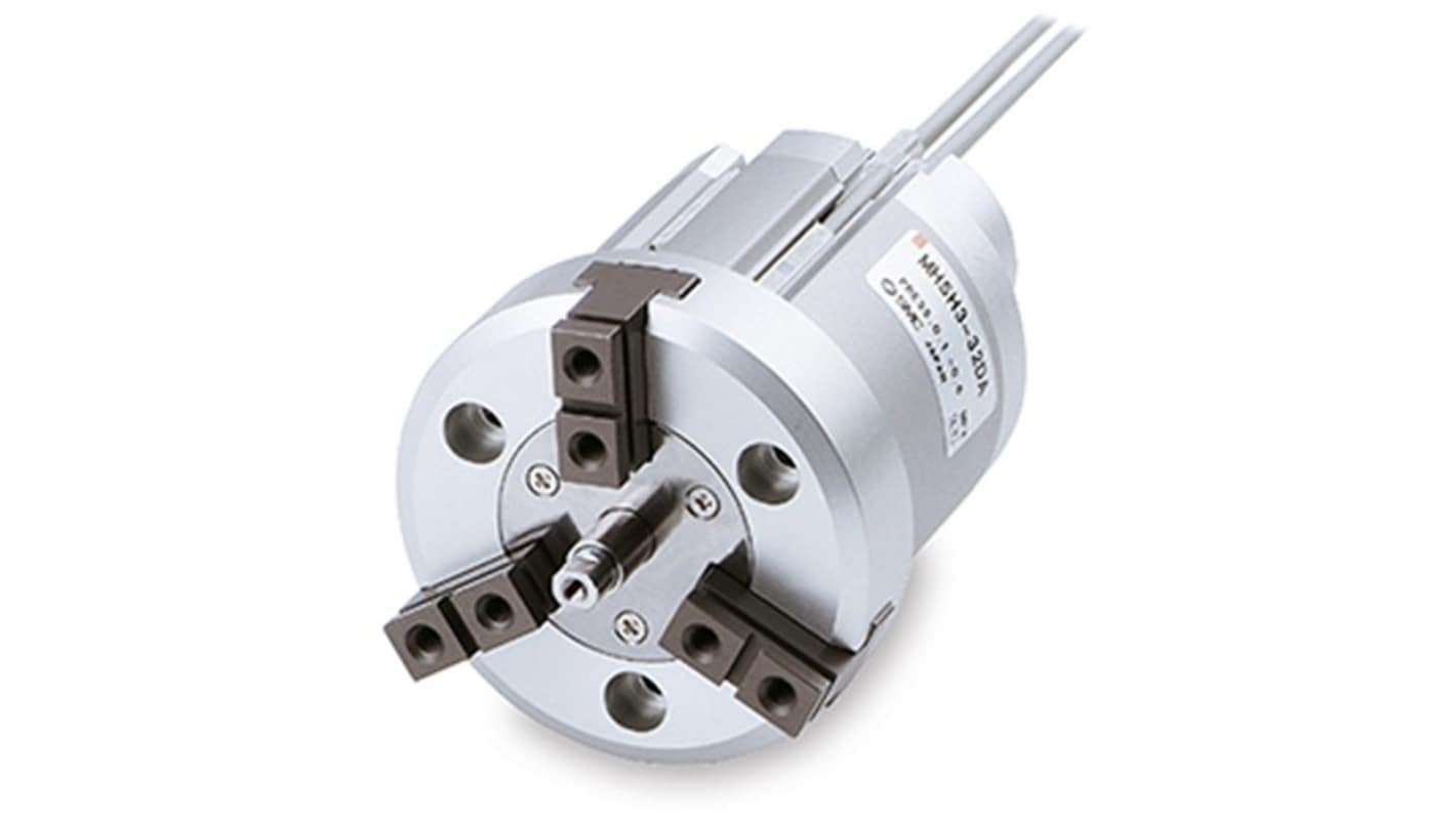 SMC 3 Finger Double Action Pneumatic Gripper, MHSH3-16D, Parallel Gripping Type