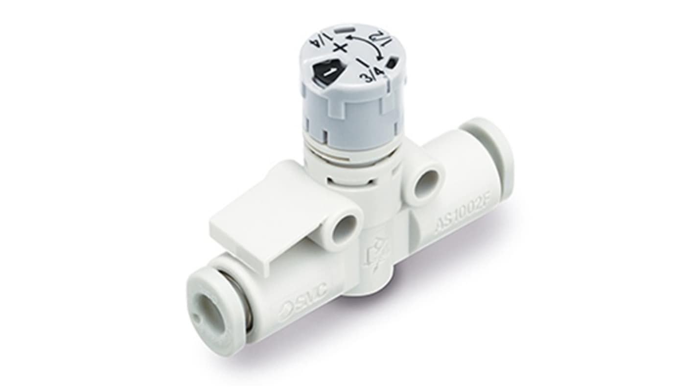 SMC AS-FSA Series Tube Speed Controller, 10mm Tube Inlet Port x 10mm Tube Outlet Port, AS4002FS-10A