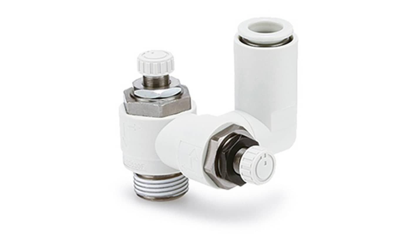SMC ASD Series Threaded Speed Controller, R 3/8 Male Inlet Port x 12mm Tube Outlet Port, ASD530F-03-12S