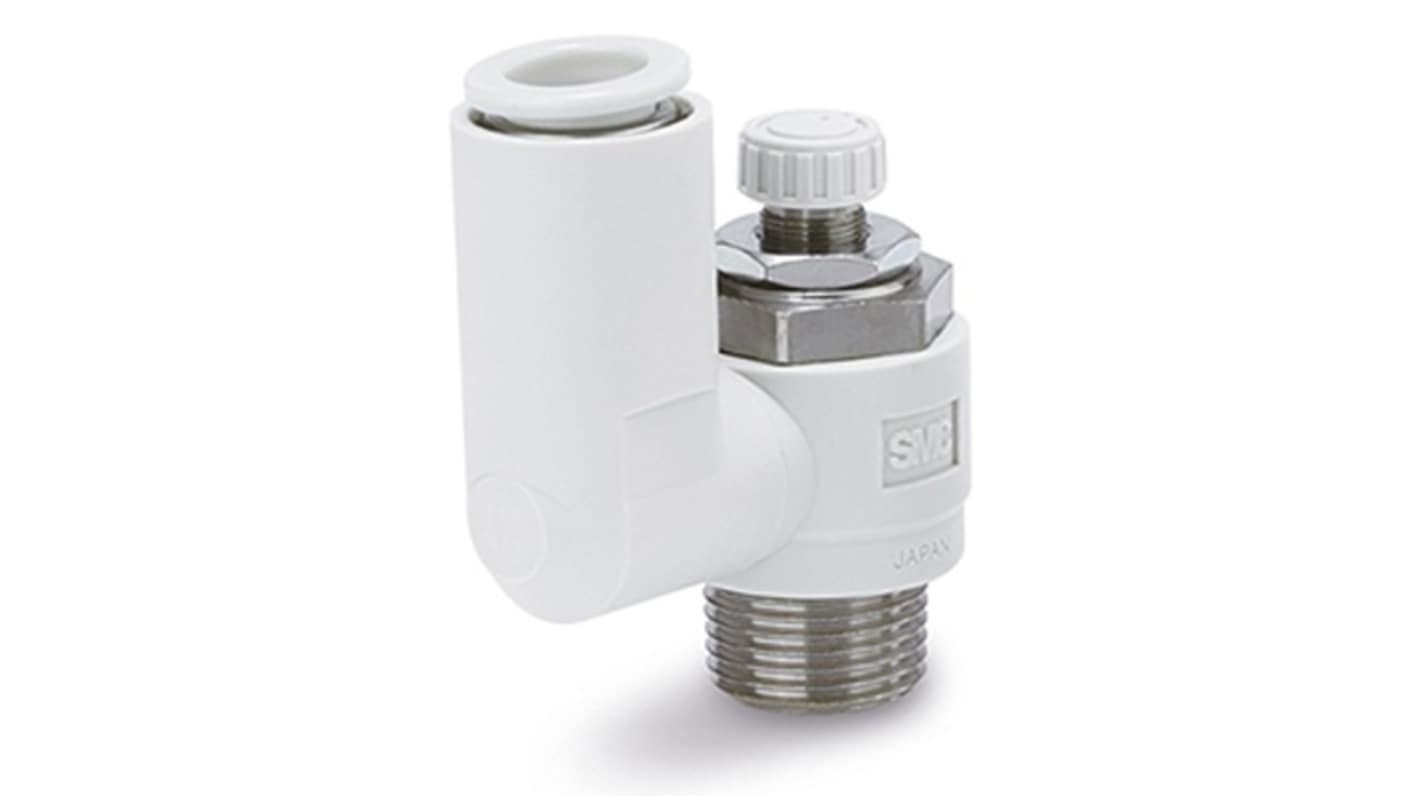 SMC AS Series Threaded Speed Controller, M5 Male Inlet Port x 3.2mm Tube Outlet Port, AS1301F-M5-23