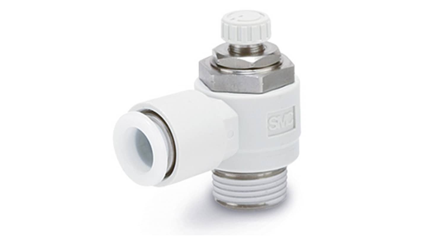 SMC AS Series Threaded Speed Controller, R 1/8 Male Inlet Port x 6mm Tube Outlet Port, AS2201F-01-06S-X214