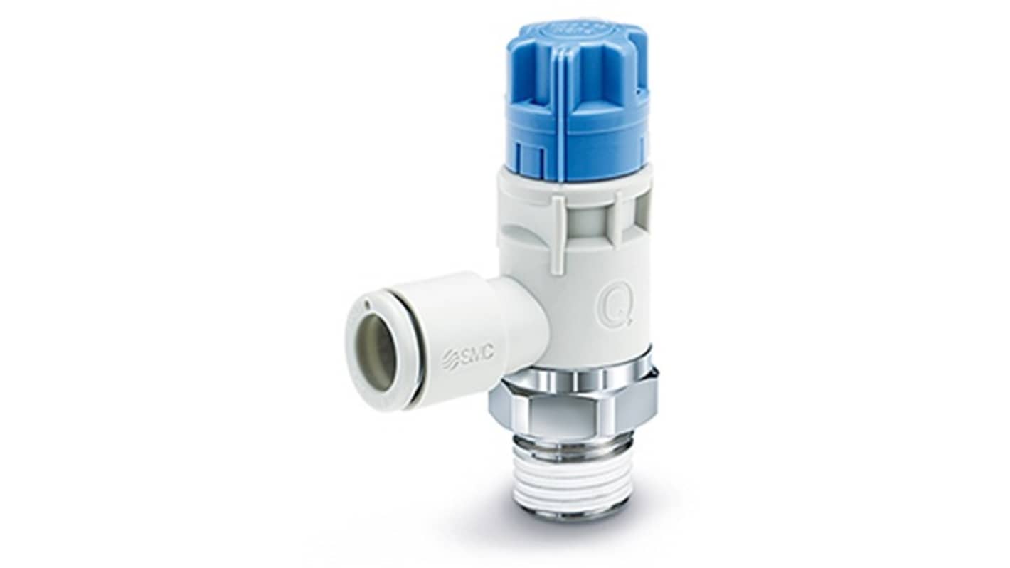 SMC AS-Q Series Threaded Speed Controller, G 3/8 Male Inlet Port x 10mm Tube Outlet Port, AS42Q-G03-10