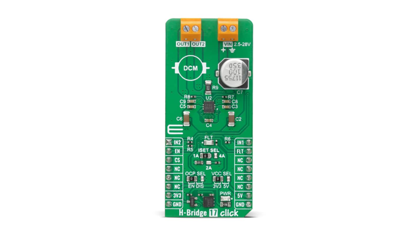 MikroElektronika H-Bridge 17 Click Motor Controller for Evaluation board for Driving Brushed DC Motors