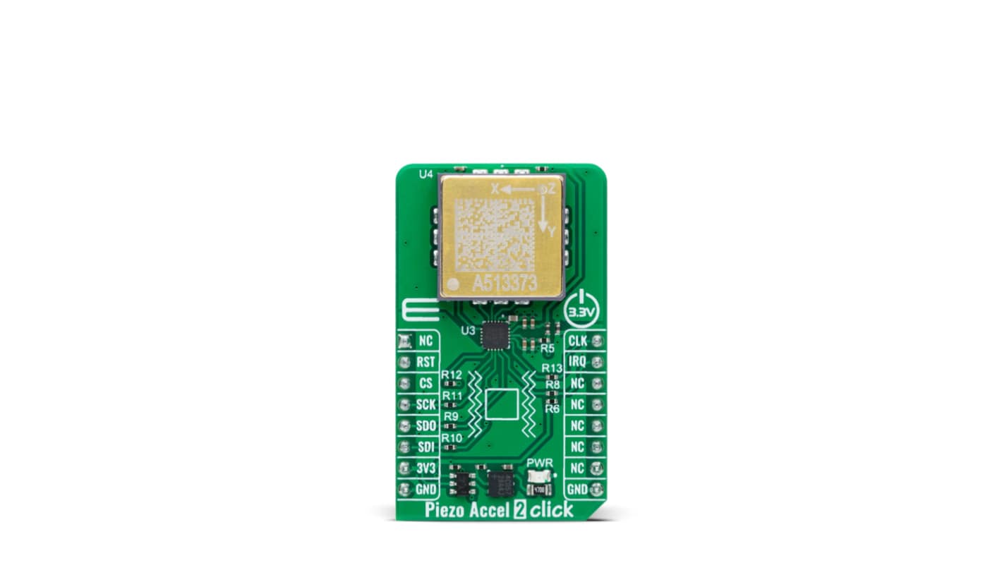 MikroElektronika 振動センサ Piezo Accel 2 Clickアドオンボード 830M1-0050 MIKROE-6407