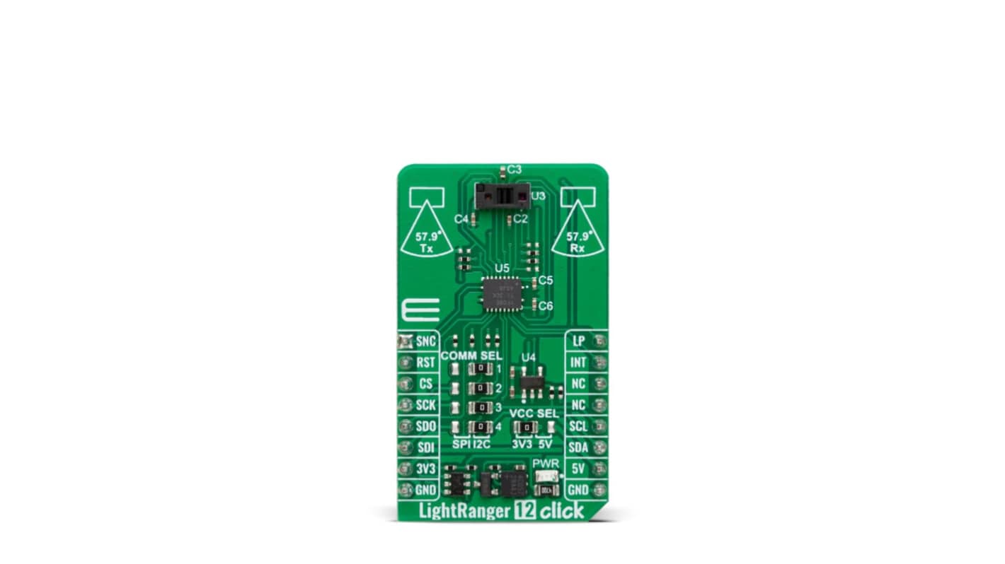 MikroElektronika LightRanger 12 Click Light Sensor, Proximity Sensor Sensor Add-On Board for Sensor Sensors