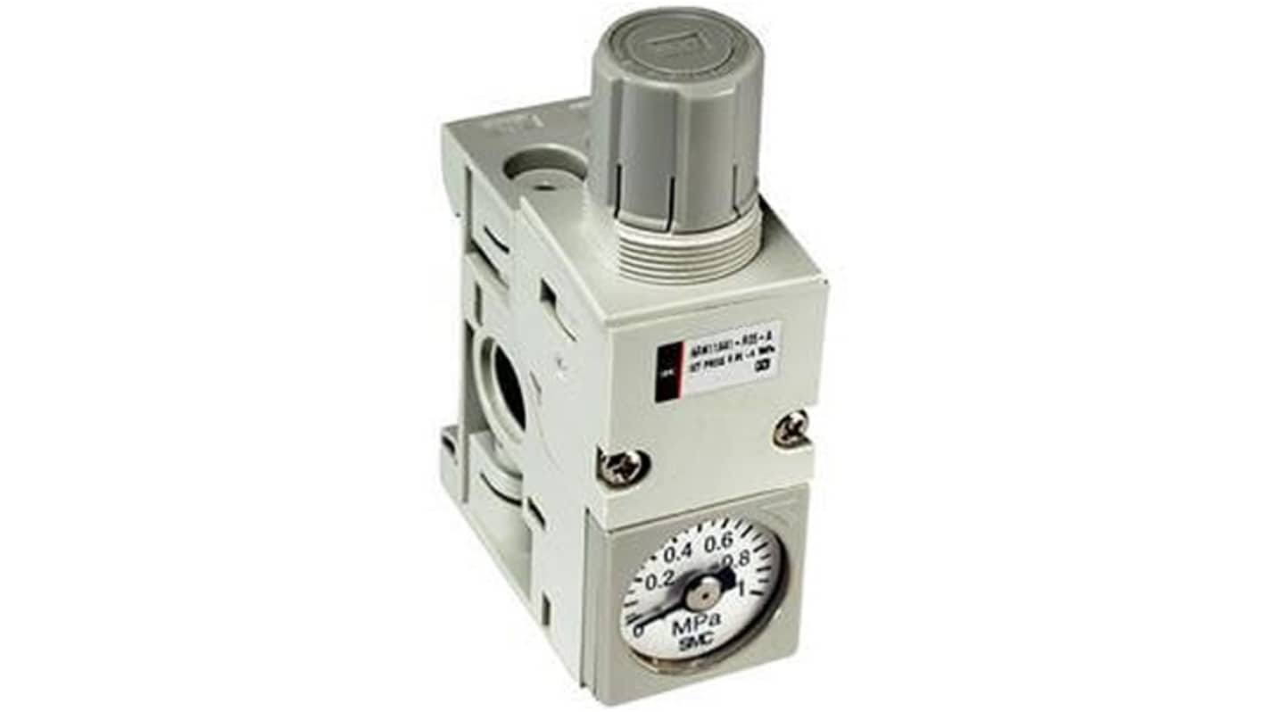 SMC 6 Dia. mm Pneumatic Regulator - 0.05MPa to 0.7MPa, 1MPa max. input, ARM11BB2-R08-A