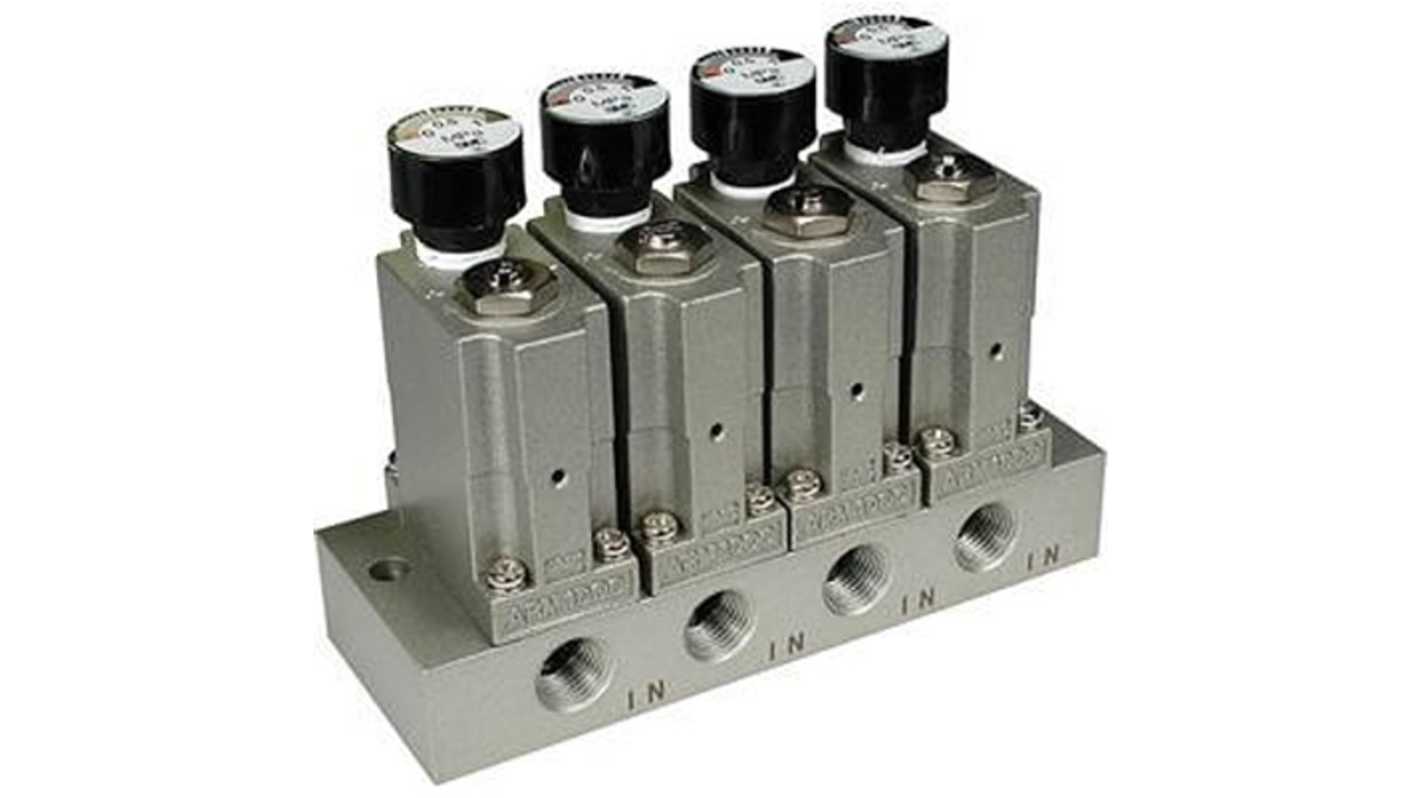 SMC Rc 1/8 Pneumatic Regulator - 0.05MPa to 0.7MPa, 0.8MPa max. input, ARM2000-2A1-01
