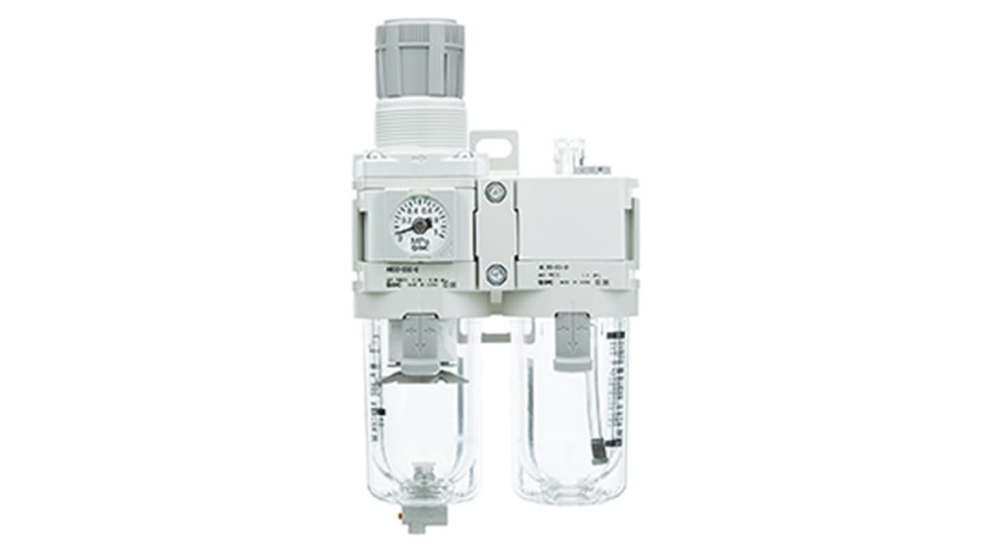 SMC 气动三联件, G 1/4接口, 自动排水, 5μm过滤精度