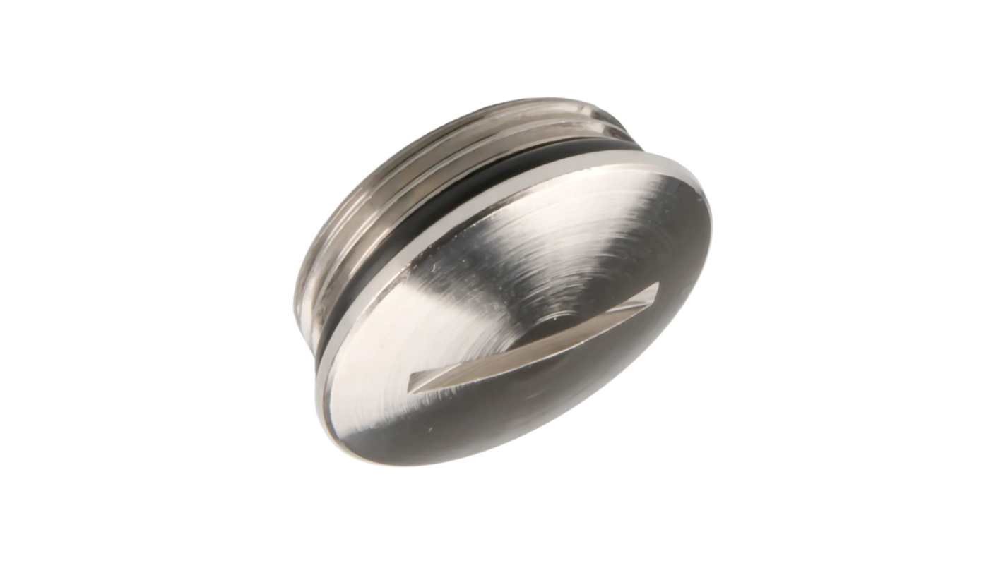 Lapp Blanking Plug, M25 x 1.5mm, 28mm Hole Diameter, Nickel Plated Brass, 28mm Diameter, Threaded