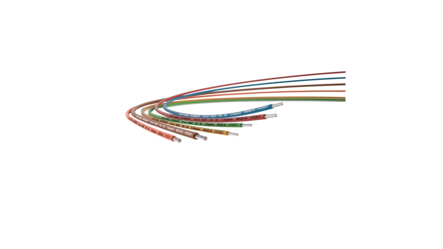Lapp 黑色电线, 2.5 mm², 100m长, 14 AWG, 交联聚烯烃绝缘, OLFLEX HEAT系列