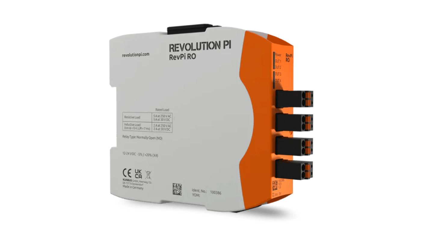 Revolution PI PR100 Series Module for Use with RevPi Core and RevPi Connect Base Modules, 24 V dc Supply, 4-Input