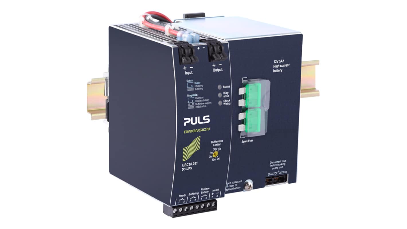 PULS 24V Input Wall Mount Uninterruptible Power Supply, UBC10.241-N1
