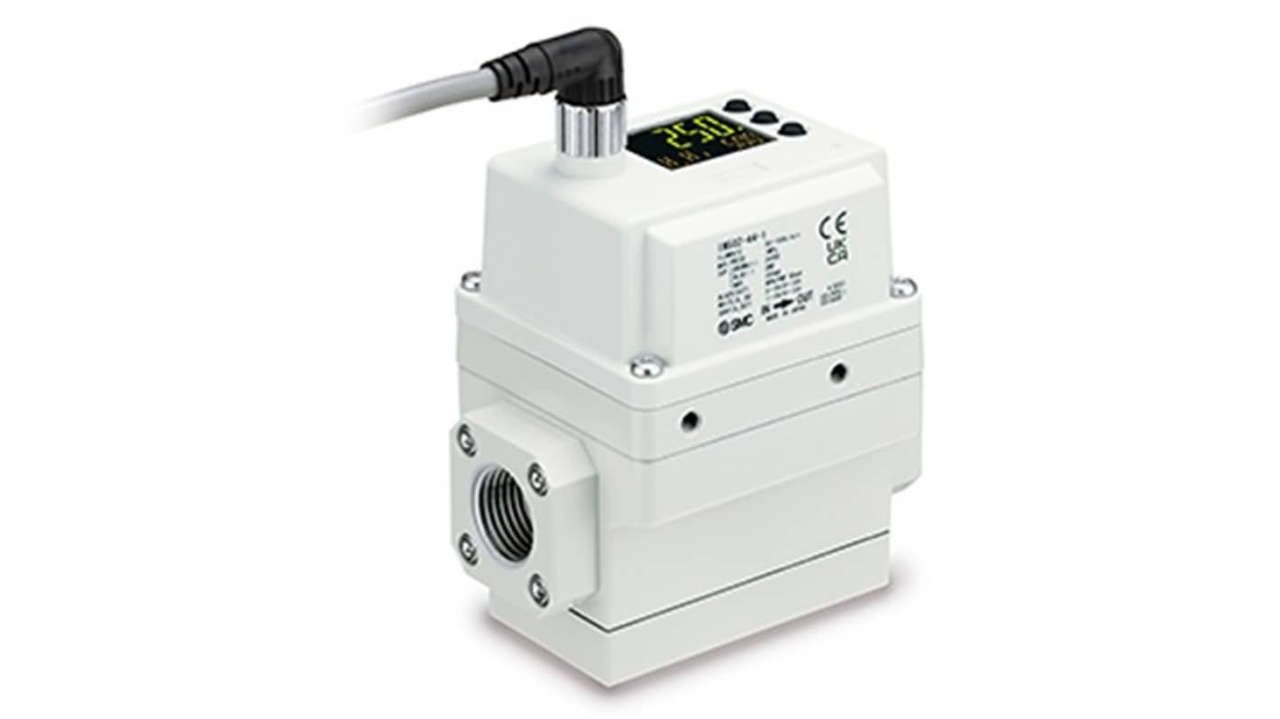 SMC 空气流量传感器, 最大500L/min, 12 → 24V dc电源, IN502-44系列