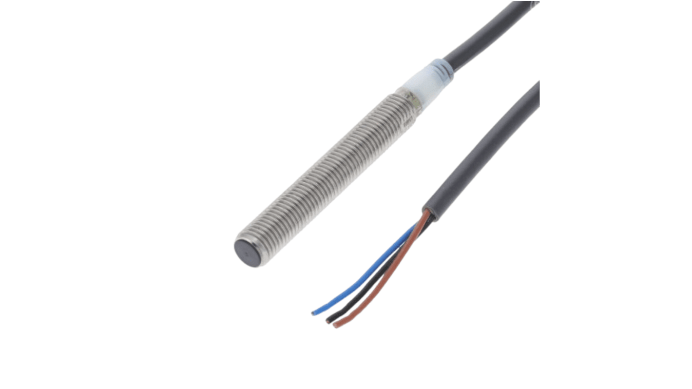 Omron 电感式接近开关, 螺纹管主体, M8, 可检测2 mm, 嵌入式安装, 2m线长, IP67, 62mm, E2A系列