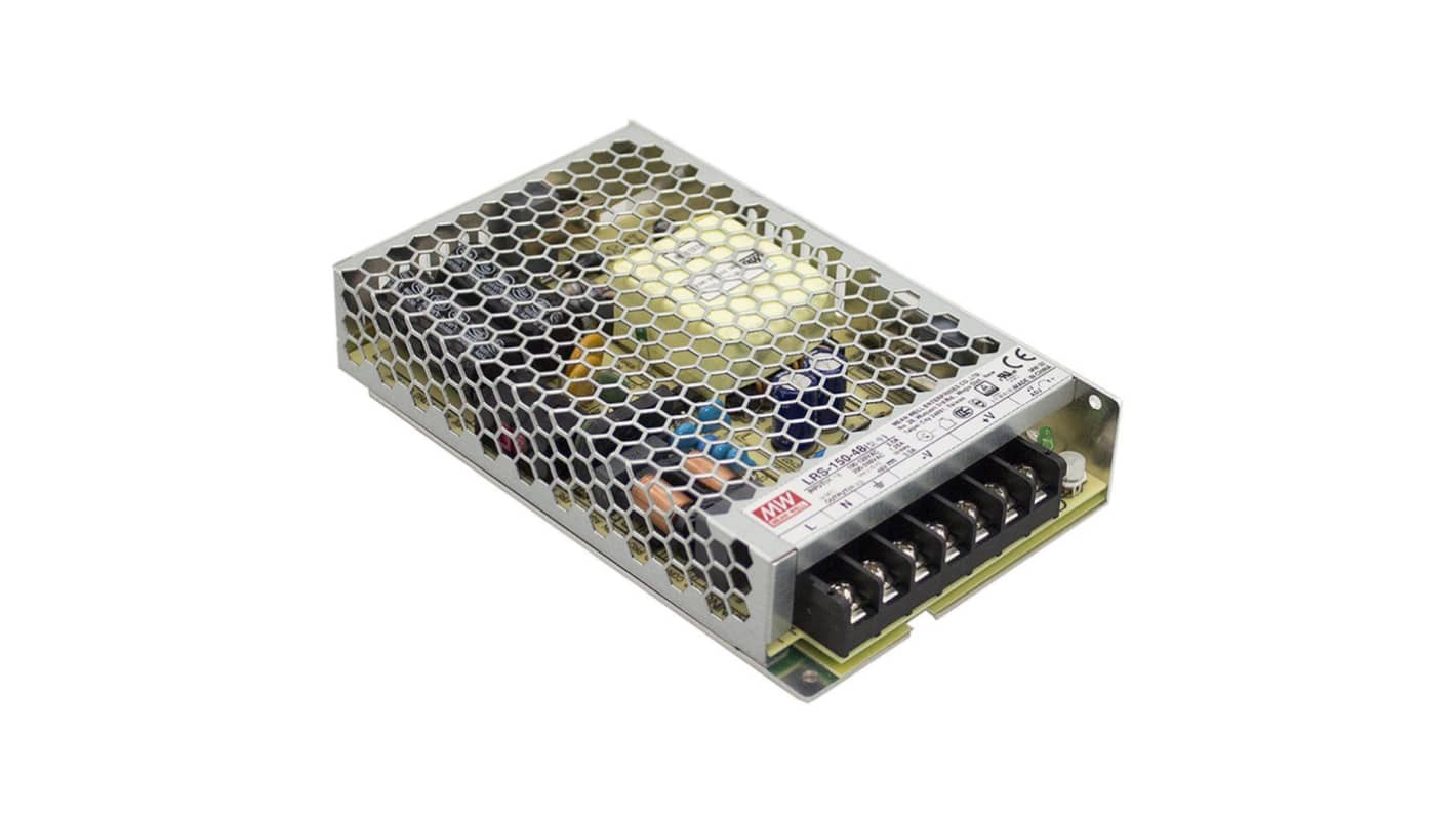 MEAN WELL Switching Power Supply, LRS-150-15, 15V, 10A, 150W, 240 to370V dc Input Voltage