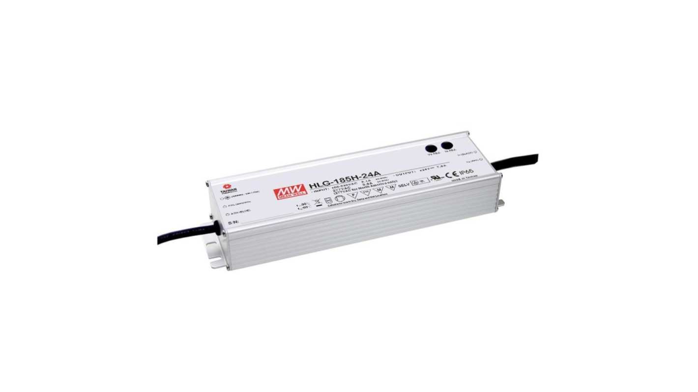 MEAN WELL LED Driver, 36V Output, 185W Output, 5.2A Output, Constant Current / Constant Voltage
